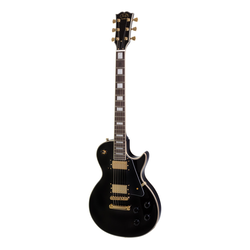 J&D Luthiers LP Custom Style Electric Guitar (Black)